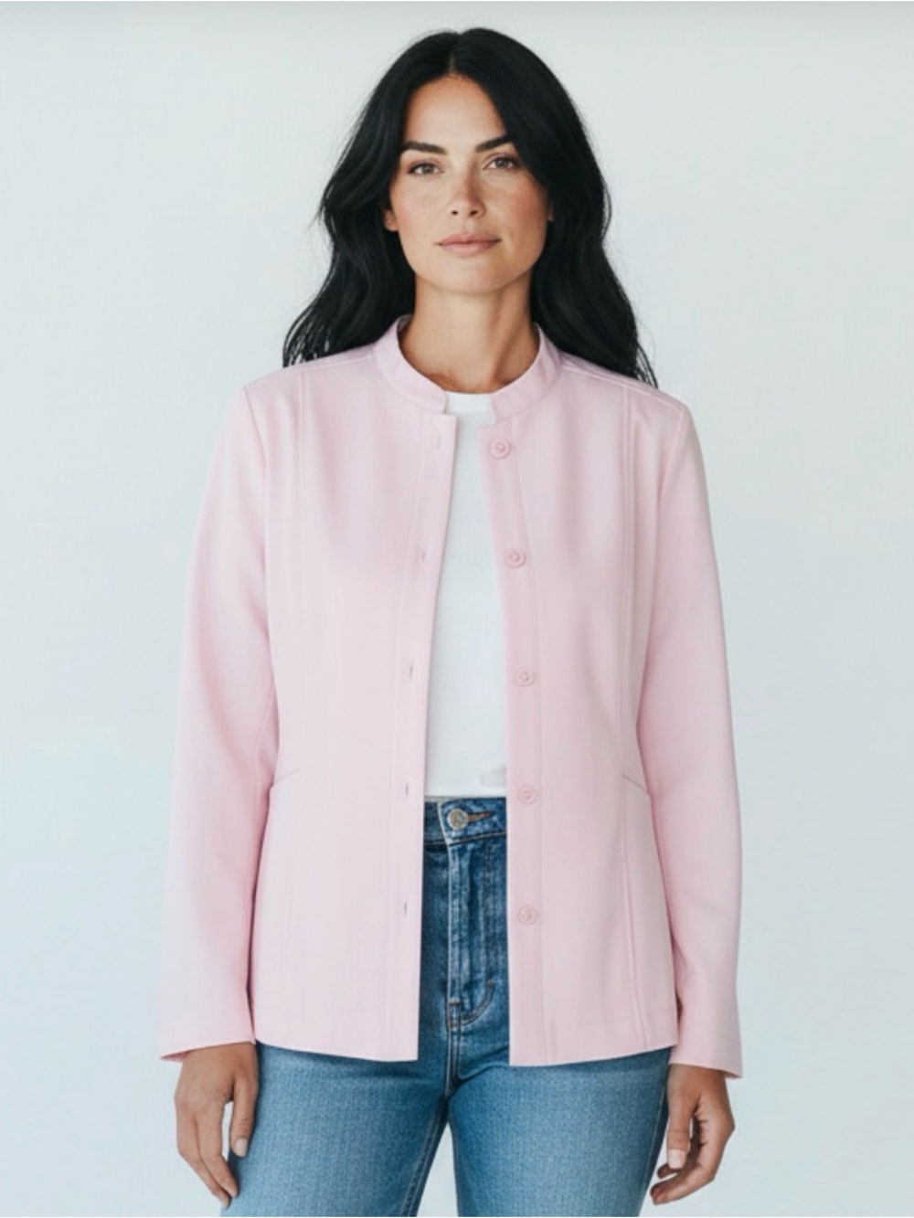 🫶🏻 Blair Pink Button-Front Blazer Jacket